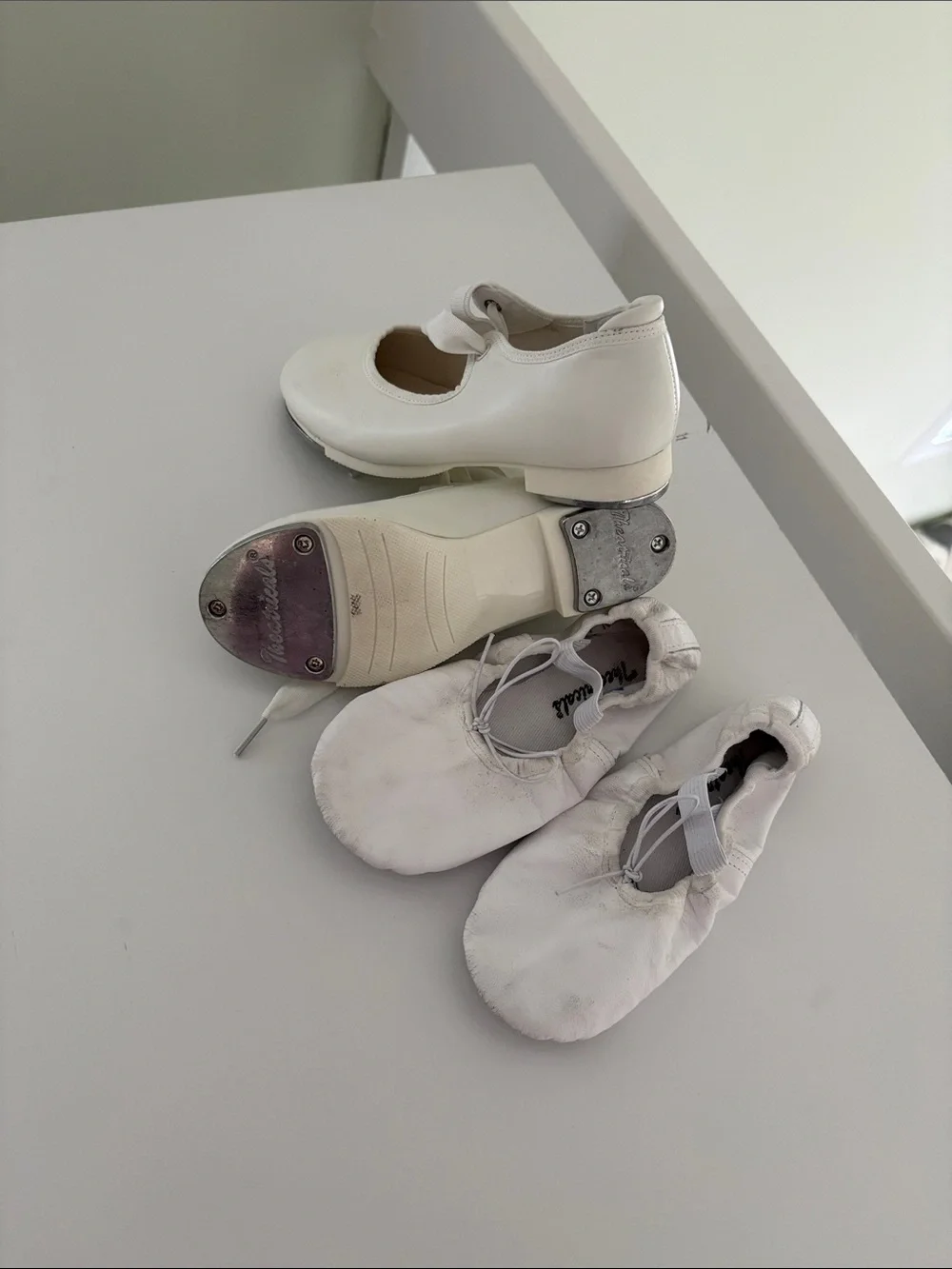 White Kids Tap Shoes - Classic Mary Jane Tap and Canvas Tap Shoe Set